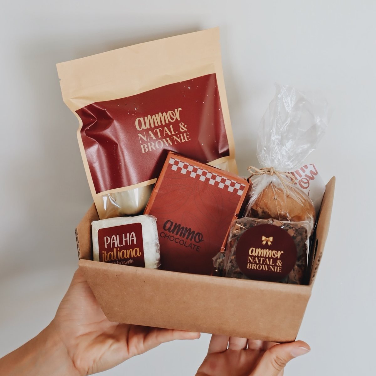 Kit de presente da Ammo Brownie em caixa kraft