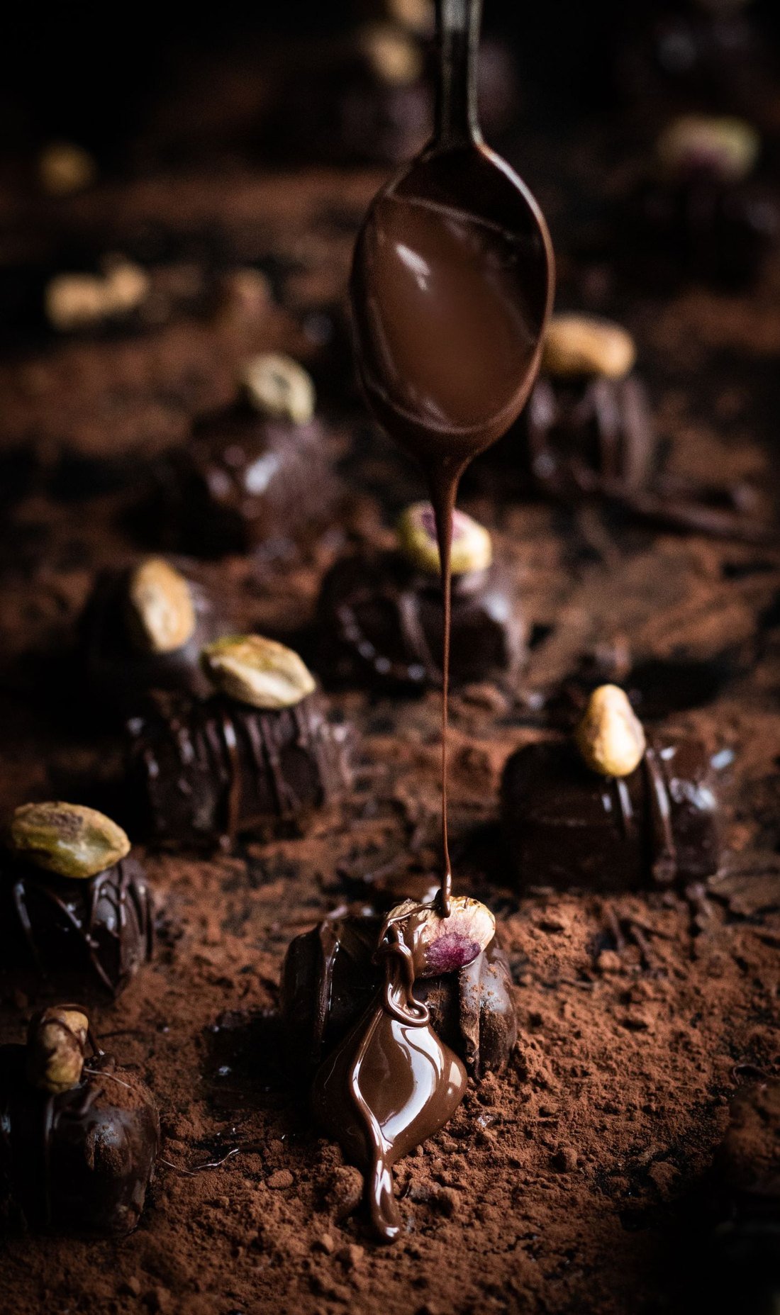 Doce com pistache por cima
