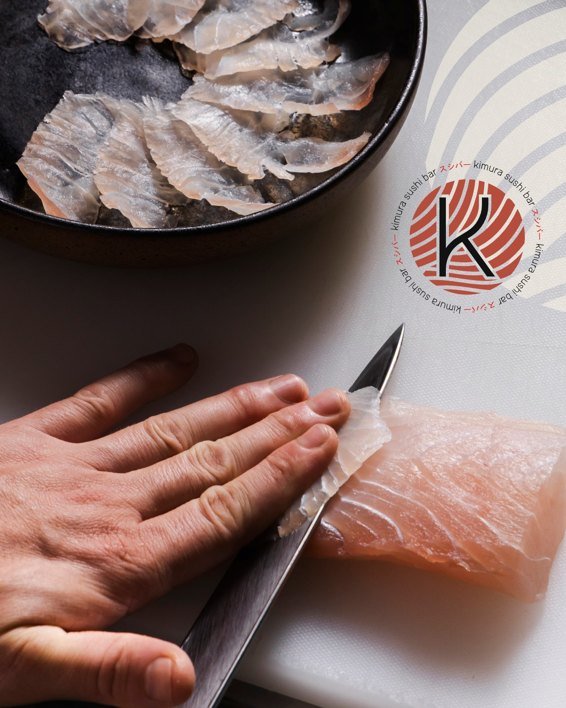 Corte de peixe maturado no Kimura